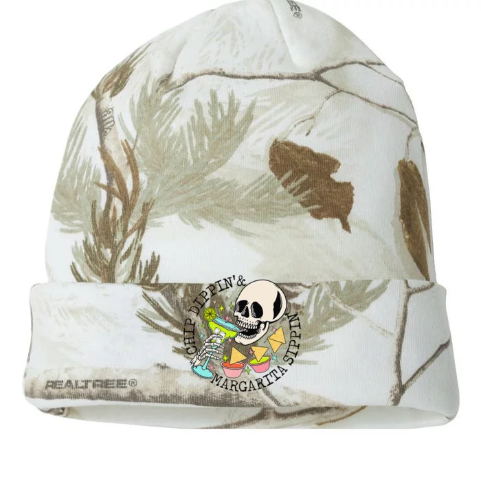 Chip Dippin Margarita Sippin Funny Skull Skeleton Kati - 12in Camo Beanie