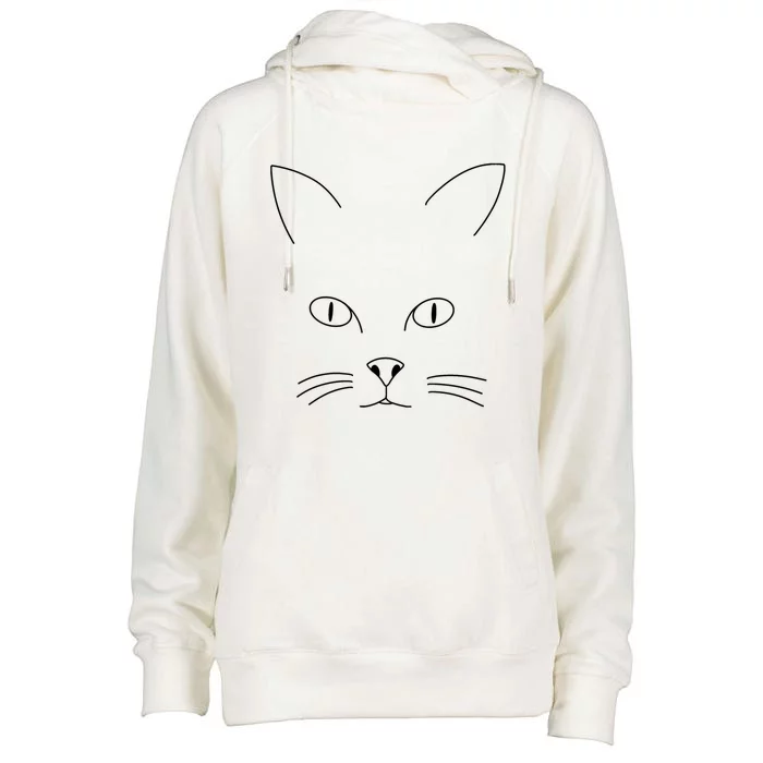 Cat Design Meaningful Gift Womens Funnel Neck Pullover Hood