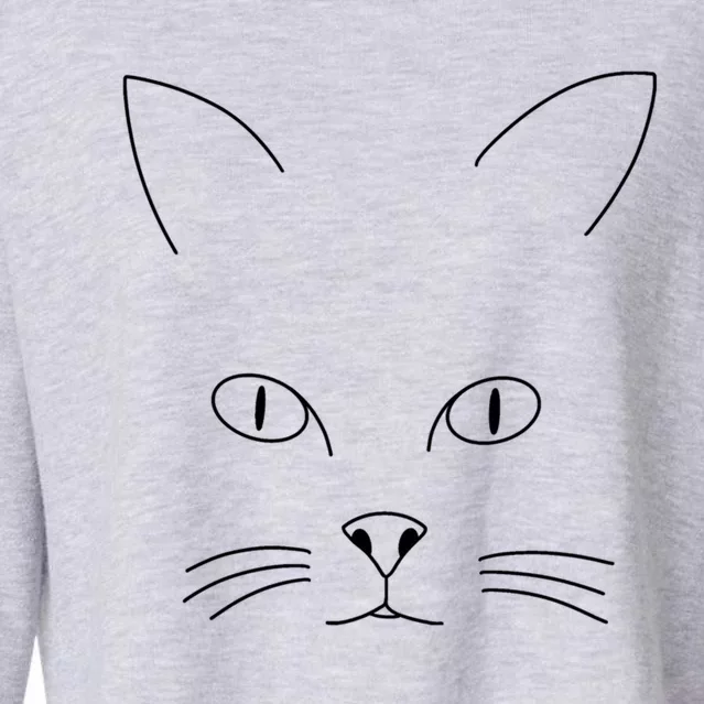 Cat Design Meaningful Gift Cropped Pullover Crew