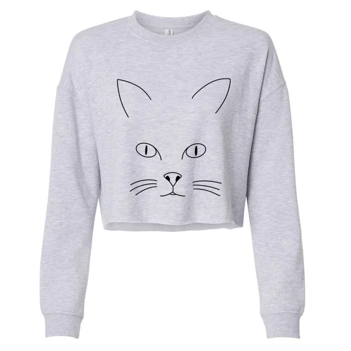 Cat Design Meaningful Gift Cropped Pullover Crew