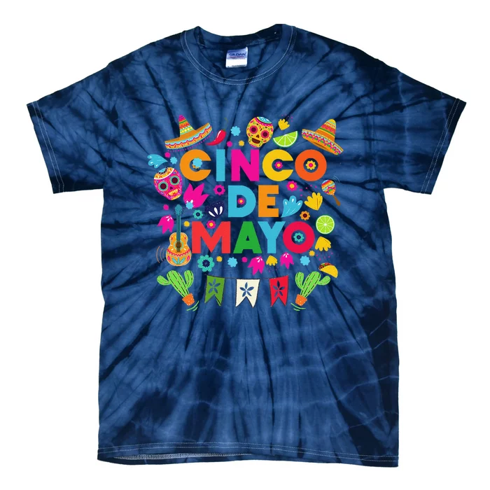 Cinco De Mayo Mexican Fiesta Cactus Tie-Dye T-Shirt