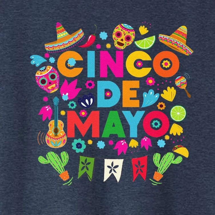 Cinco De Mayo Mexican Fiesta Cactus Women's Crop Top Tee