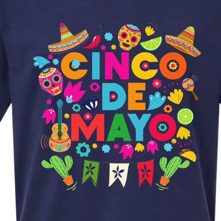 Cinco De Mayo Mexican Fiesta Cactus Sueded Cloud Jersey T-Shirt