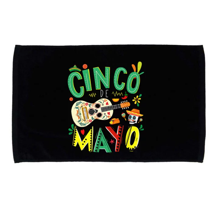 Cinco De Mayo Lets Fiesta Squad 5 De Mayo Mexican Fiesta Microfiber Hand Towel