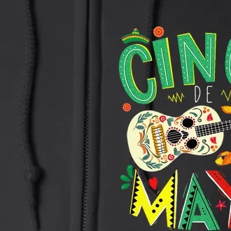 Cinco De Mayo Lets Fiesta Squad 5 De Mayo Mexican Fiesta Full Zip Hoodie