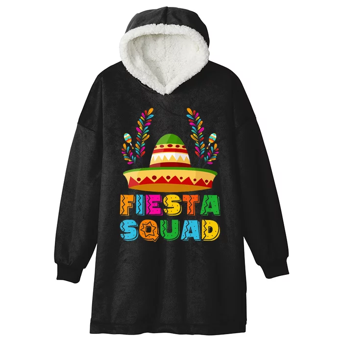 Cinco De Mayo Fiesta Squad Family Matching Group Hooded Wearable Blanket