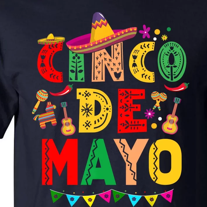 Cinco De Mayo Lets Fiesta Squad 5 De Mayo Mexican Party Tall T-Shirt