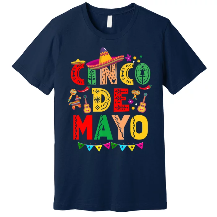 Cinco De Mayo Lets Fiesta Squad 5 De Mayo Mexican Party Premium T-Shirt