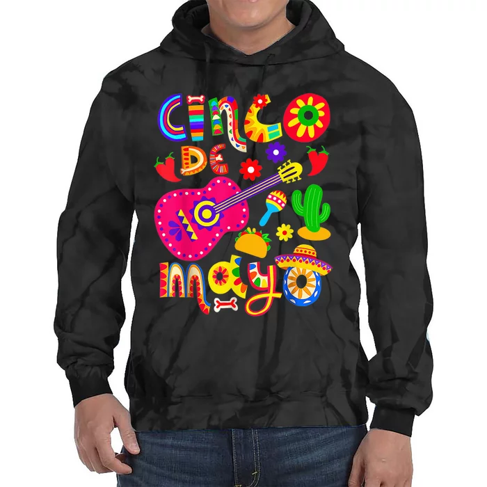 Cinco De Mayo Shirt Mexican Fiesta 5 De Mayo Wo  girl Tie Dye Hoodie