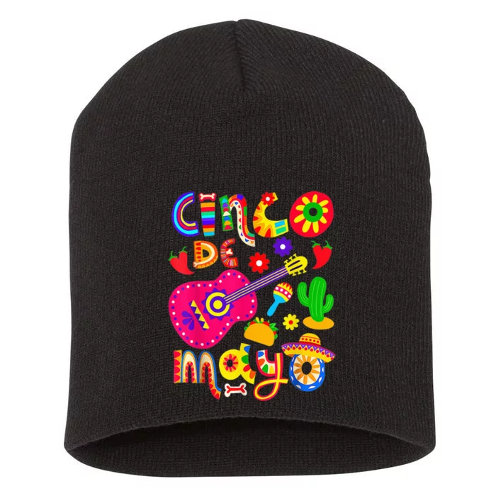 Cinco De Mayo Shirt Mexican Fiesta 5 De Mayo Wo  girl Short Acrylic Beanie