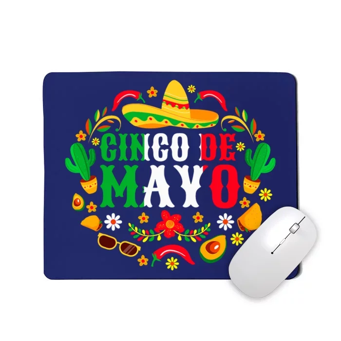 Cinco De Mayo Lets Fiesta Squad 5 De Mayo Mexican Mousepad