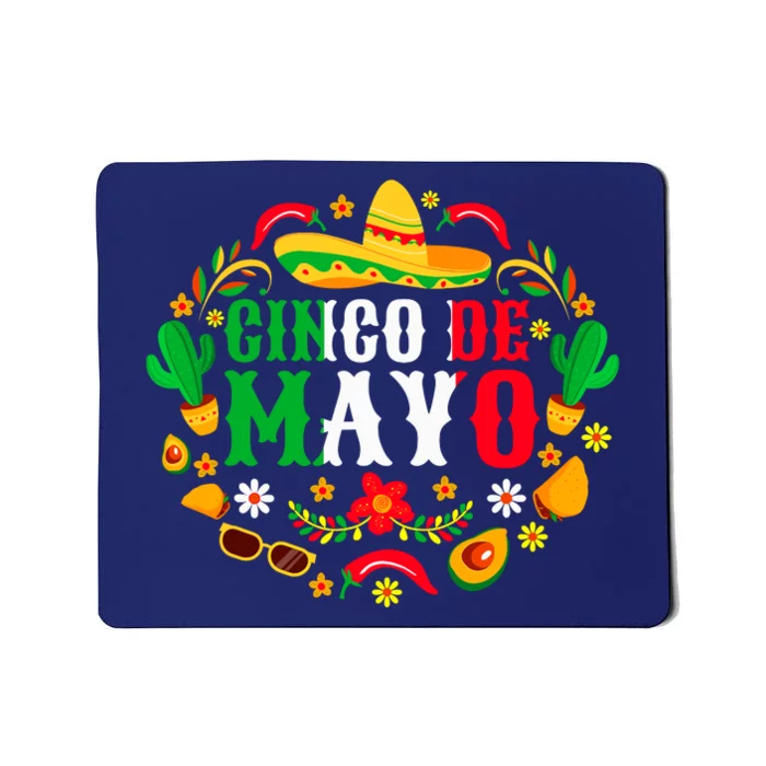 Cinco De Mayo Lets Fiesta Squad 5 De Mayo Mexican Mousepad