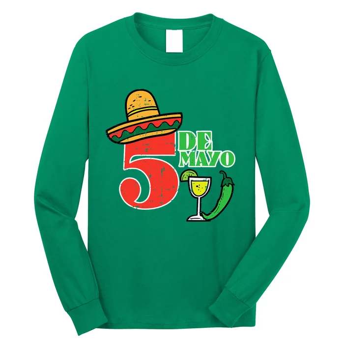 Cinco De Mayo 5 Cinco De Mayo Mexican Fiesta Party Long Sleeve Shirt