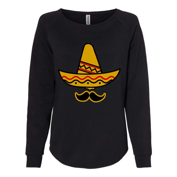 Cinco De Mayo Mustache Sombrero Funny Womens California Wash Sweatshirt