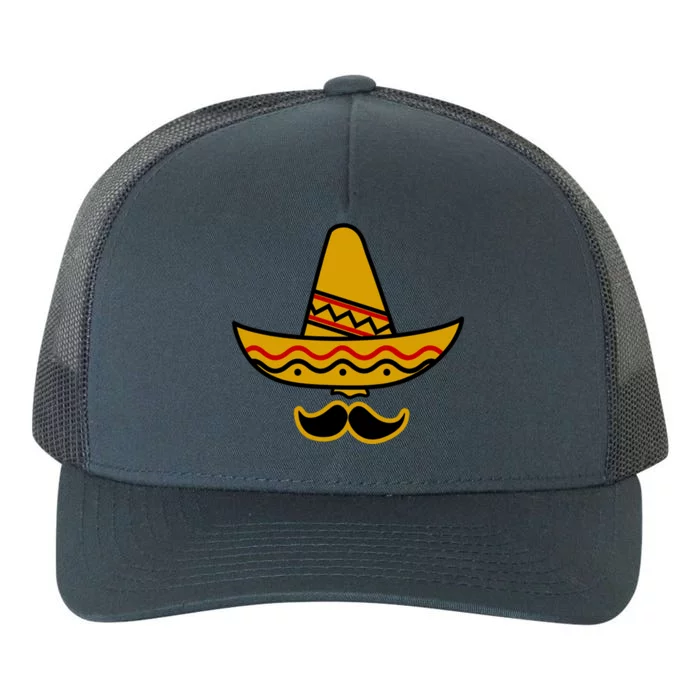 Cinco De Mayo Mustache Sombrero Funny Yupoong Adult 5-Panel Trucker Hat