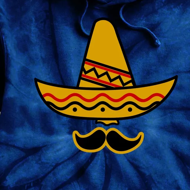 Cinco De Mayo Mustache Sombrero Funny Tie Dye Hoodie