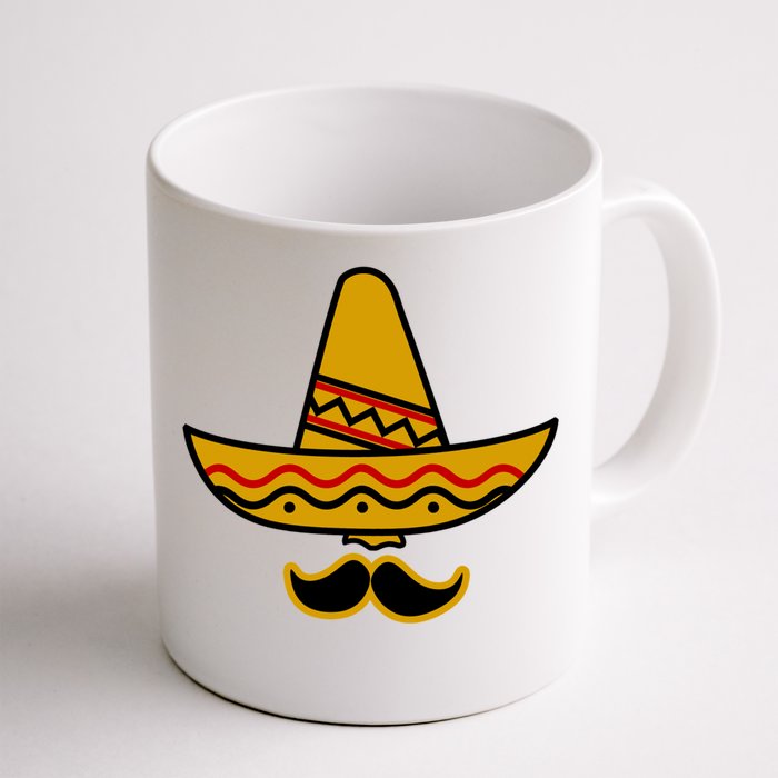 Cinco De Mayo Mustache Sombrero Funny Front & Back Coffee Mug