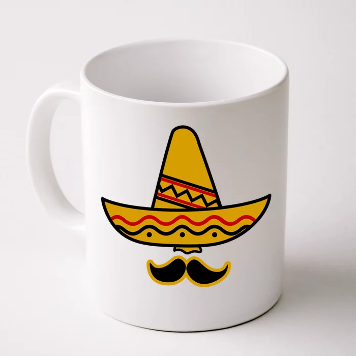 Cinco De Mayo Mustache Sombrero Funny Front & Back Coffee Mug