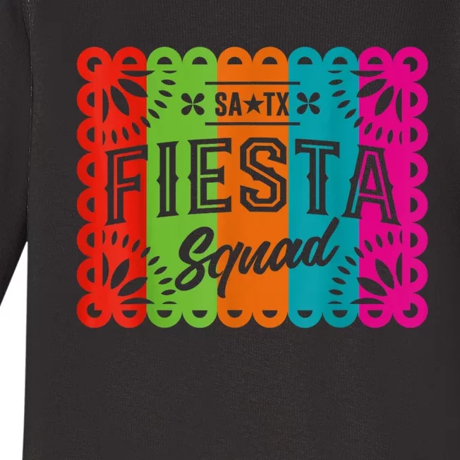 Cinco De Mayo 2024 Fiesta Squad Fiesta San Antonio Texas Baby Long Sleeve Bodysuit