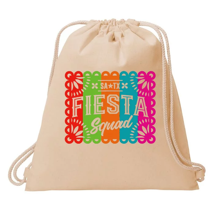 Cinco De Mayo 2024 Fiesta Squad Fiesta San Antonio Texas Drawstring Bag