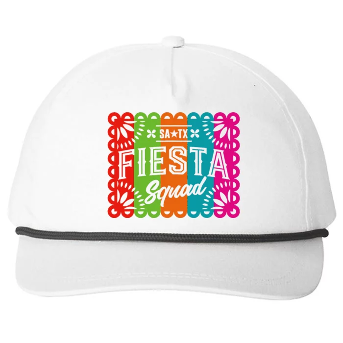 Cinco De Mayo 2024 Fiesta Squad Fiesta San Antonio Texas Snapback Five-Panel Rope Hat