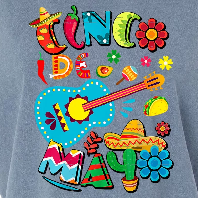 Cinco De Mayo Mexican Fiesta 5 De Mayo Viva Mexico Garment-Dyed Women's Muscle Tee