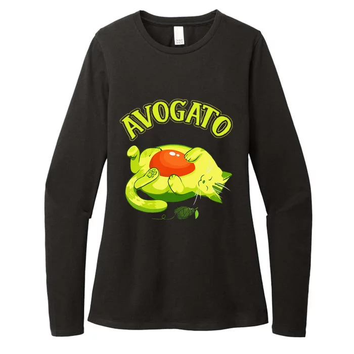 Cinco De Mayo Funny Avocado Mexico Meow Avogato Cat Womens CVC Long Sleeve Shirt