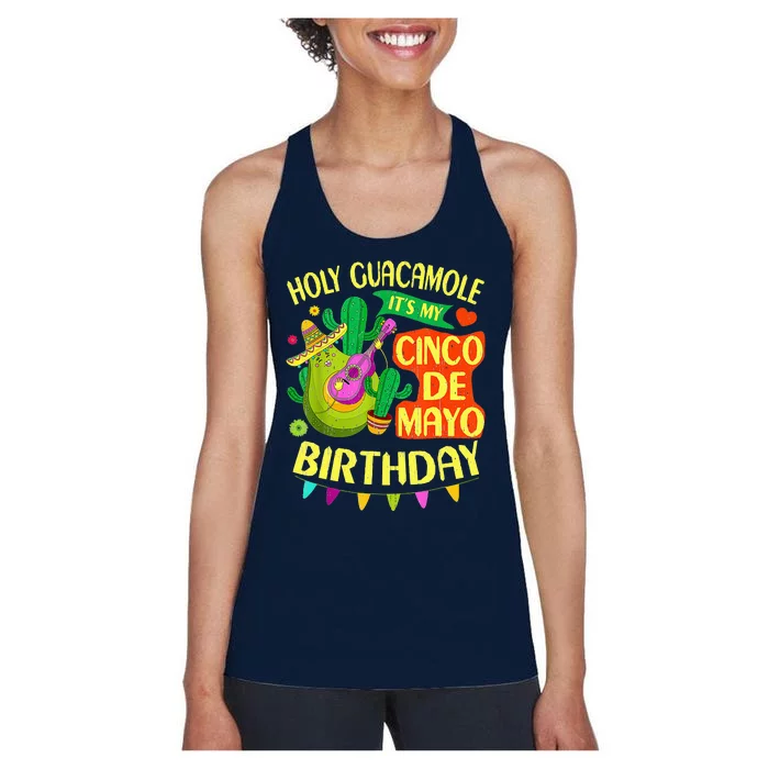 Cinco De Mayo Birthday Holy Guacamole Mexican Gift Women's Racerback Tank