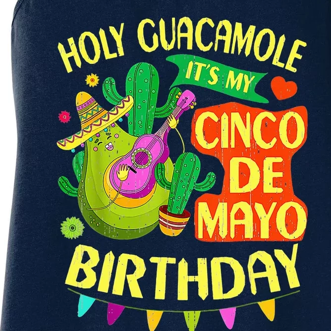 Cinco De Mayo Birthday Holy Guacamole Mexican Gift Women's Racerback Tank