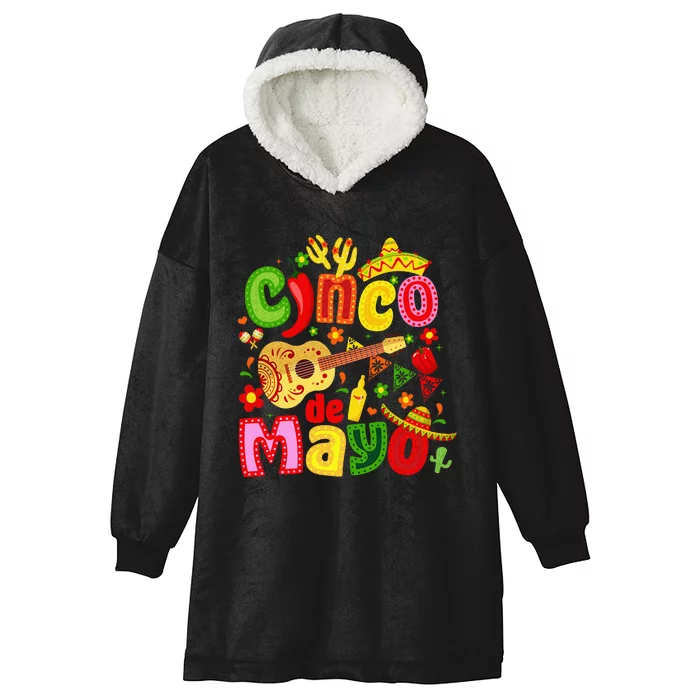 Cinco De Mayo Mexican Fiesta 5 De Mayo Hooded Wearable Blanket