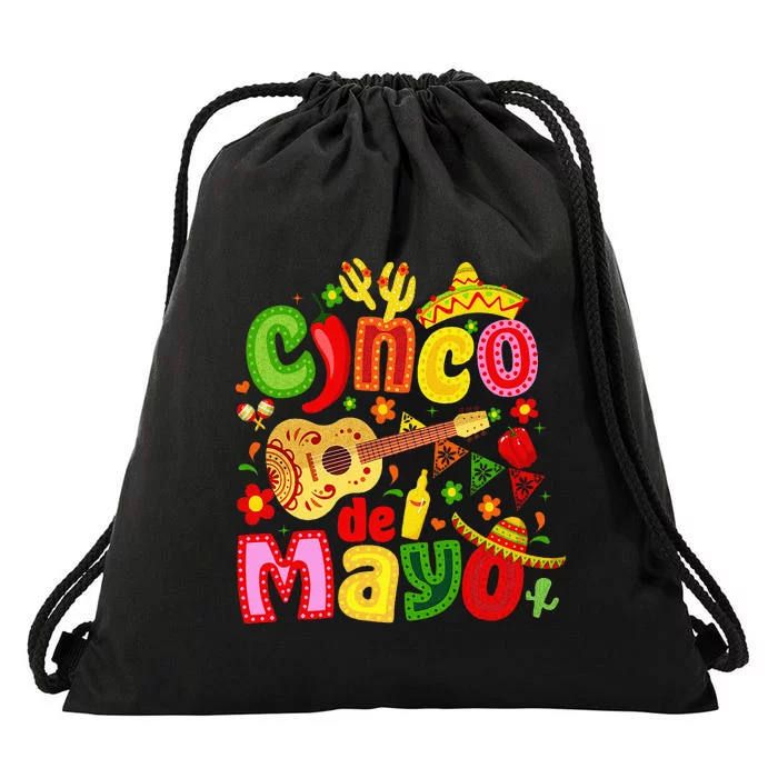 Cinco De Mayo Mexican Fiesta 5 De Mayo Drawstring Bag