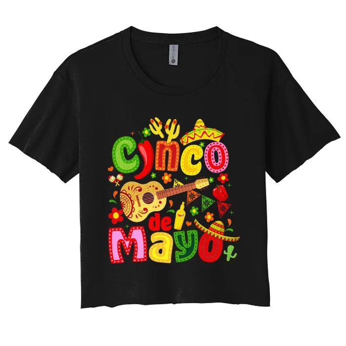 Cinco De Mayo Mexican Fiesta 5 De Mayo Women's Crop Top Tee