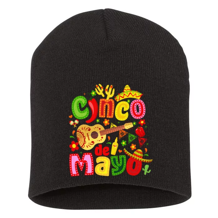 Cinco De Mayo Mexican Fiesta 5 De Mayo Short Acrylic Beanie