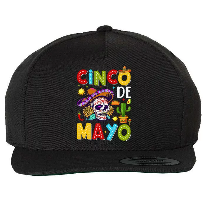 Cinco De Mayo Mexican Fiesta Squad 5 De Mayo Wool Snapback Cap