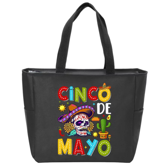 Cinco De Mayo Mexican Fiesta Squad 5 De Mayo Zip Tote Bag