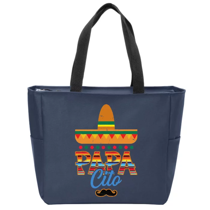 Cinco De Mayo Tee Papasito Serape Mexican Sombrero Zip Tote Bag