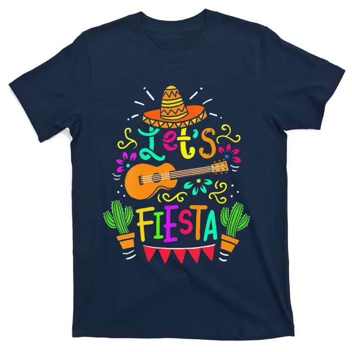 Cinco De Mayo Mexican Guitar Cactus T-Shirt