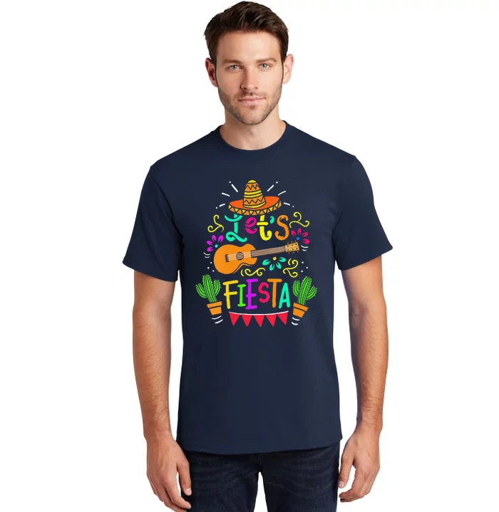 Cinco De Mayo Mexican Guitar Cactus Tall T-Shirt