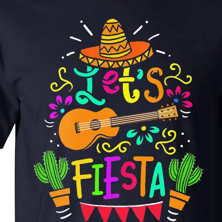 Cinco De Mayo Mexican Guitar Cactus Tall T-Shirt