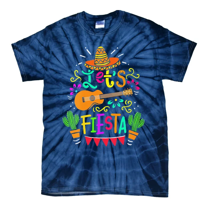 Cinco De Mayo Mexican Guitar Cactus Tie-Dye T-Shirt