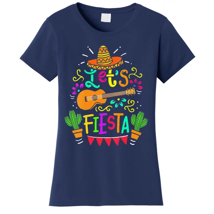 Cinco De Mayo Mexican Guitar Cactus Women's T-Shirt