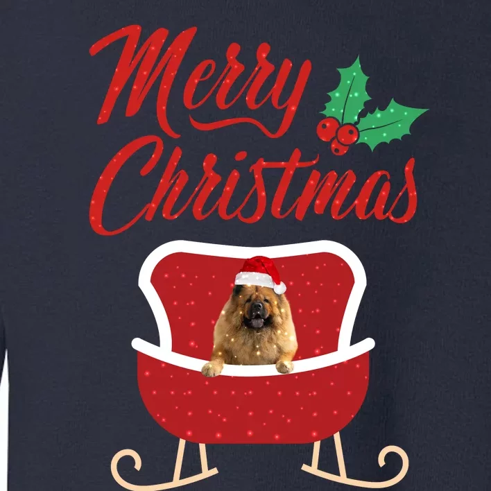 ChowChow Dog Merry Christmas Design For The Holiday Season! Toddler Sweatshirt