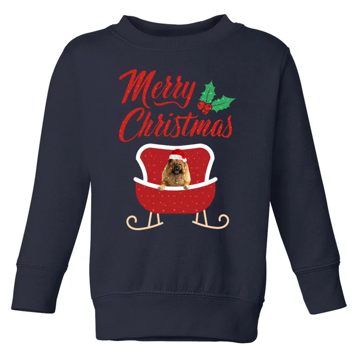 ChowChow Dog Merry Christmas Design For The Holiday Season! Toddler Sweatshirt