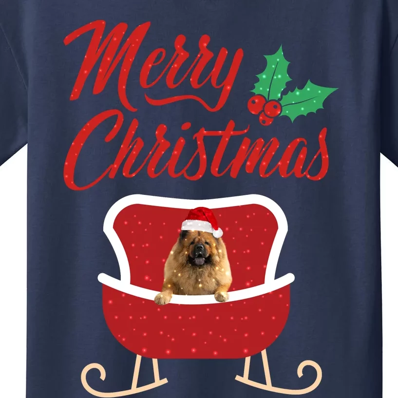 ChowChow Dog Merry Christmas Design For The Holiday Season! Kids T-Shirt