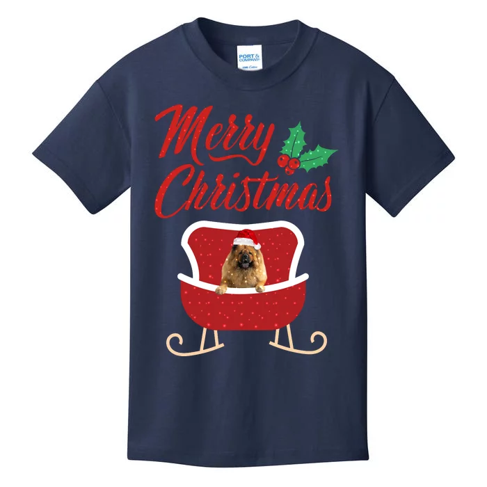 ChowChow Dog Merry Christmas Design For The Holiday Season! Kids T-Shirt