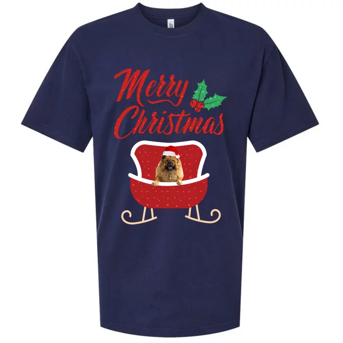 ChowChow Dog Merry Christmas Design For The Holiday Season! Sueded Cloud Jersey T-Shirt