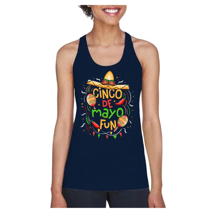 Cinco De Mayo Fun Celebration Women's Racerback Tank