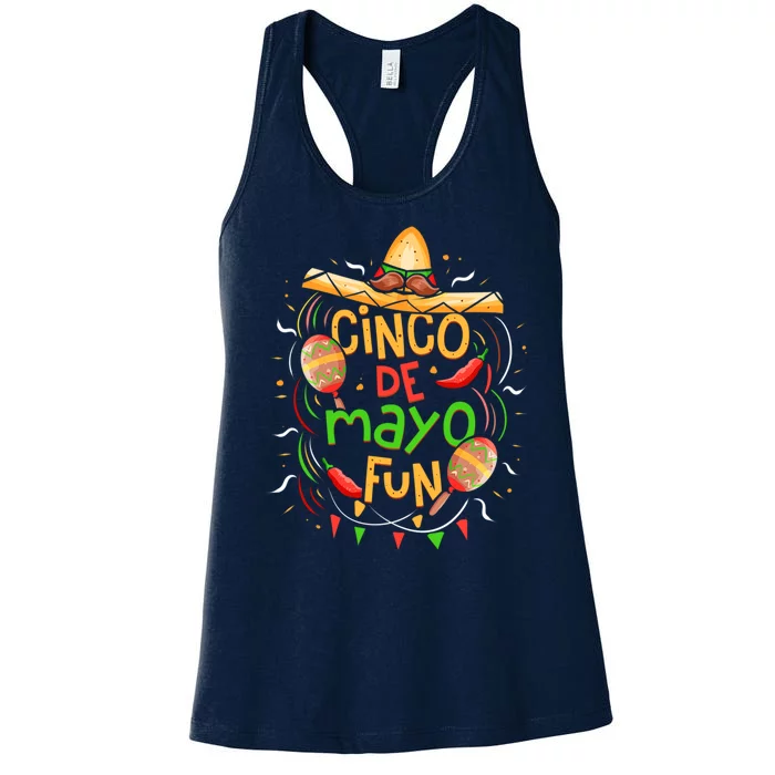 Cinco De Mayo Fun Celebration Women's Racerback Tank