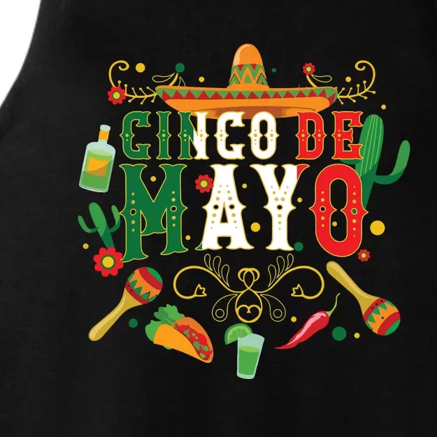 Cinco De Mayo Shirts Mexican Fiesta 5 De Mayo Ladies Tri-Blend Wicking Tank