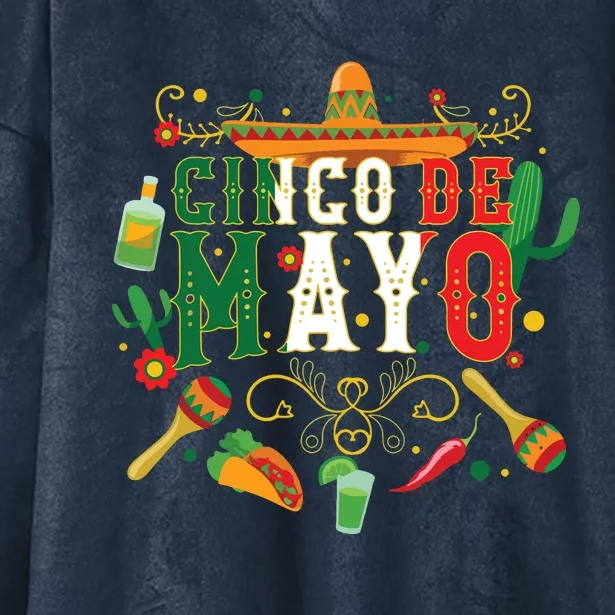 Cinco De Mayo Shirts Mexican Fiesta 5 De Mayo Hooded Wearable Blanket